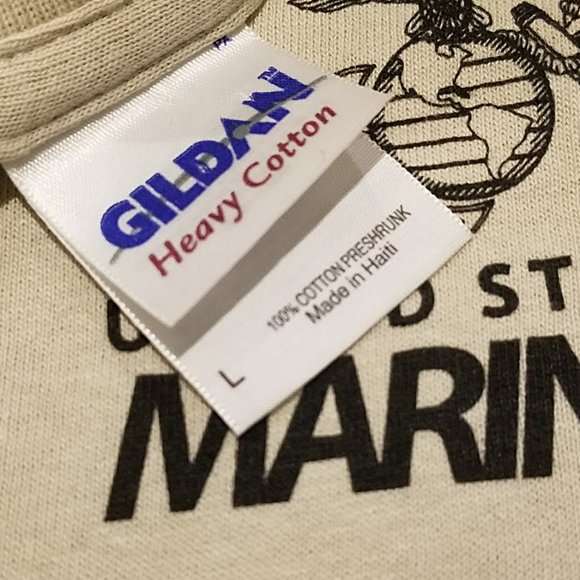 New USMC Desert Skull Tee Shirt L/Large Mens United States Military US Marines - Picture 9 of 9